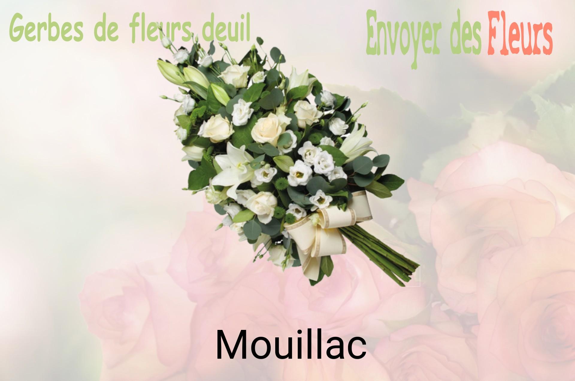 Gerbe de fleurs de deuil livrée à Mouillac